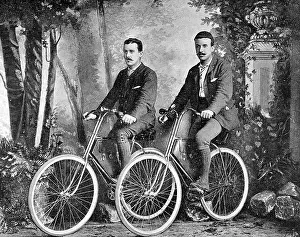Intending: Thomas G. Allen and William L. Sachtleben on their Bicycles