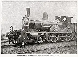 Higgs: Thomas Higgs with steam engine 1894