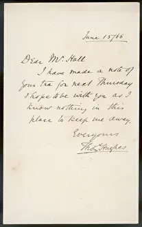 Schooldays: THOMAS HUGHES/LETTER