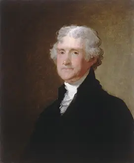 Signer: Thomas Jefferson, 1821 portrait, by Gilbert