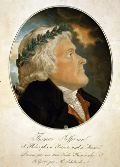 Tadeusz: Thomas Jefferson, color aquatint afte a ?