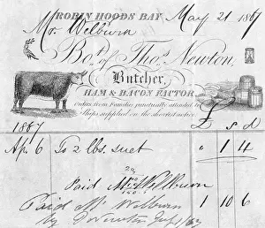Receipts: THOMAS NEWTON, BUTCHER