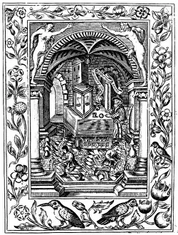 1652: Thomas Norton's (fl1477) laboratory. Engraving