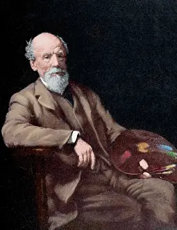 Palette: Thomas Sidney Cooper (1803-1902). Engraving. Colored