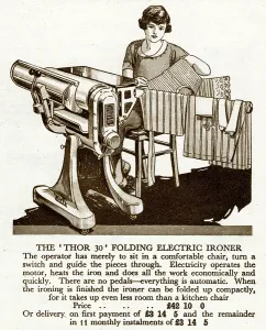 Ironing: Thor 30, folding elecrtic ironer 1929