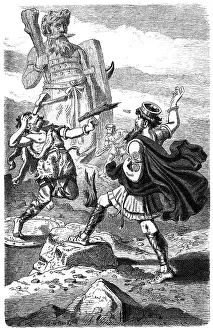 Duels: Thor, Germanic God, duel with Hrungnir, 1887
