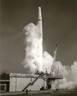 A Thor IRBM is launched from Air Force Missile Test Centre