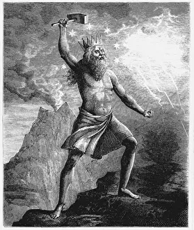 Odin: Thor, son of Woden or Odin. God of thunder in