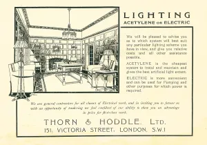 Acetylene: Thorn & Hoddle Lighting Advertisement