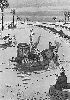 Sauerkraut: Thoroughness, WW1 cartoon by William Heath Robinson