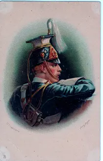 Cambridges: Thoughtful head and shoulders of a 17th Lancer