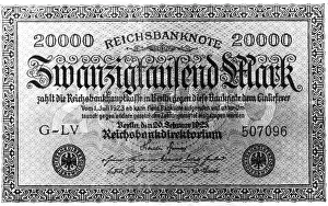 Inflation: Twenty thousand Mark, 1923