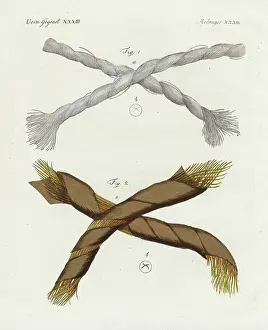 Bertuchs: Threads of Dutch linen and gold under a microscope