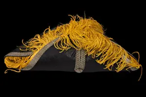 Verney: Three-cornered hat with orange ostrich feather border, 1911