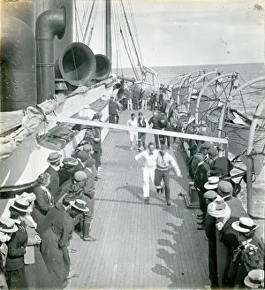 Legged: Three-legged Race on Deck of Ship