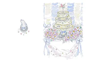 Bernice: Three-tiered Wedding Cake with flowers