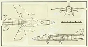 Gnat: A three-view drawing of the Hawker Siddeley Gnat Mk2