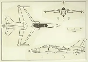 Brough: A three-view drawing of the Hawker Siddeley HS1204/P159