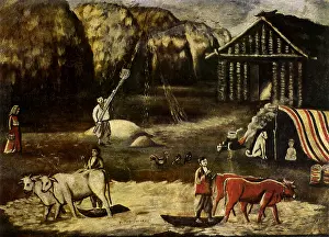 Threshing: Threshing Floor at Dusk