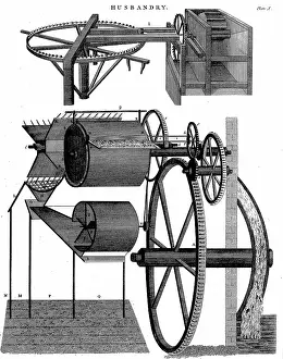 1811: Threshing machine by Andrew Meikle (1719-1811)