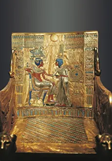 Bahri: Throne of Tutankhamun. ca. 1340 BC. Back of the