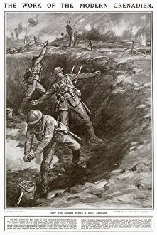Flinging: Throwing Mills Grenades in Trenches 1917