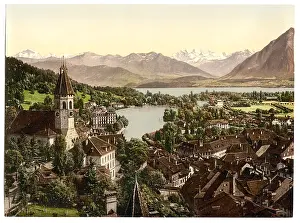 Thun: Thun, general view, Bernese Oberland, Switzerland