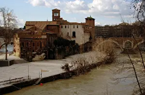Stair: Tiber Island. Italy