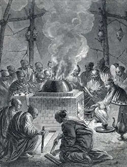 Lama: TIBET/BURNING LAMA BODY