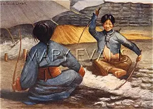 Tibetans: TIBETANS CLEANING WOOL