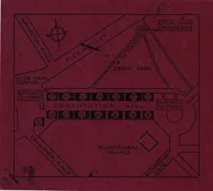 Ticket: Ticket to The Coronation of King George VI - Map