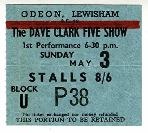 Stalls: Ticket for The Dave Clark Five Show, Lewisham Odeon