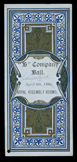 Guilford: Ticket to a regimental ball, Royal Assembly Rooms