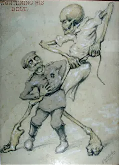 Tightening: Tightening his belt - hunger is the best source