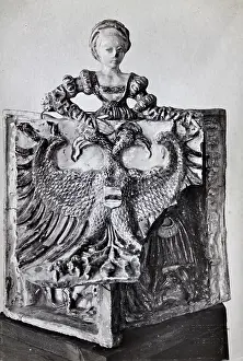 Sacristy: Tile of a stove from St. Stephan's Cathedral's sacristy