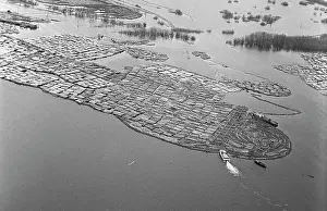 Logs: Timber rafting in Komi ASSR, 1973