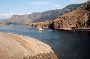 Raft: Timber rafting on Yenisei River, 1981