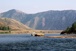 Raft: Timber rafting on Yenisei River, 1981