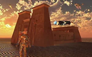 Weird: A time traveler visiting the site of an ancient