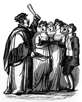 Robed: A timekeeper: singers in 1831