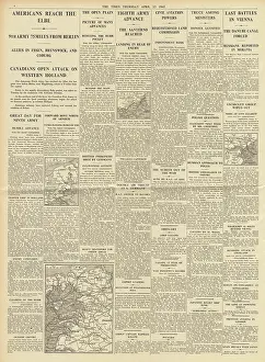 Weser: The Times Allies reach the Elbe