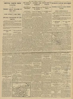 Catania: The Times Eighth Army capture Catania