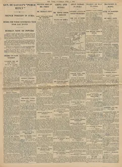 Levant: The Times De Gaulle statement on Syria