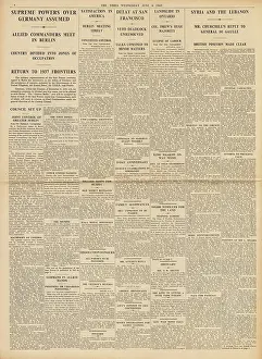Levant: The Times Germany divided into four zones