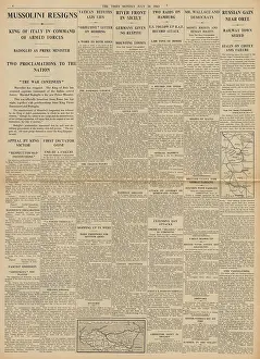 Catania: The Times Mussolini dismissed