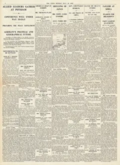 Abdicate: The Times Potsdam Conference begins