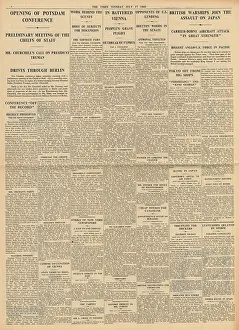 Abdicate: The Times Potsdam Conference begins