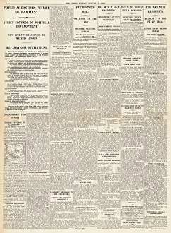 Renown: The Times Potsdam Conference ends