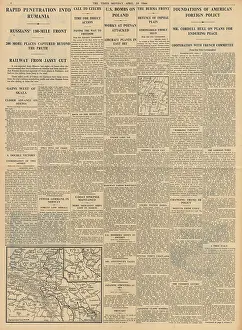 Posen: The Times Red Army advance in Romania