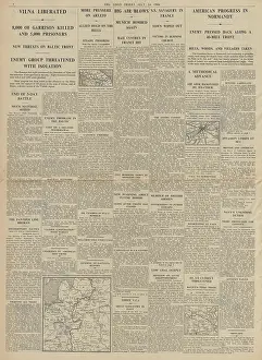 Vilna: The Times Red Army capture Vilna